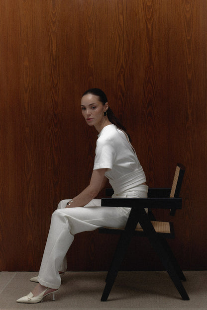 Top Polly ivory — campaña The Gentlewoman, Sanna