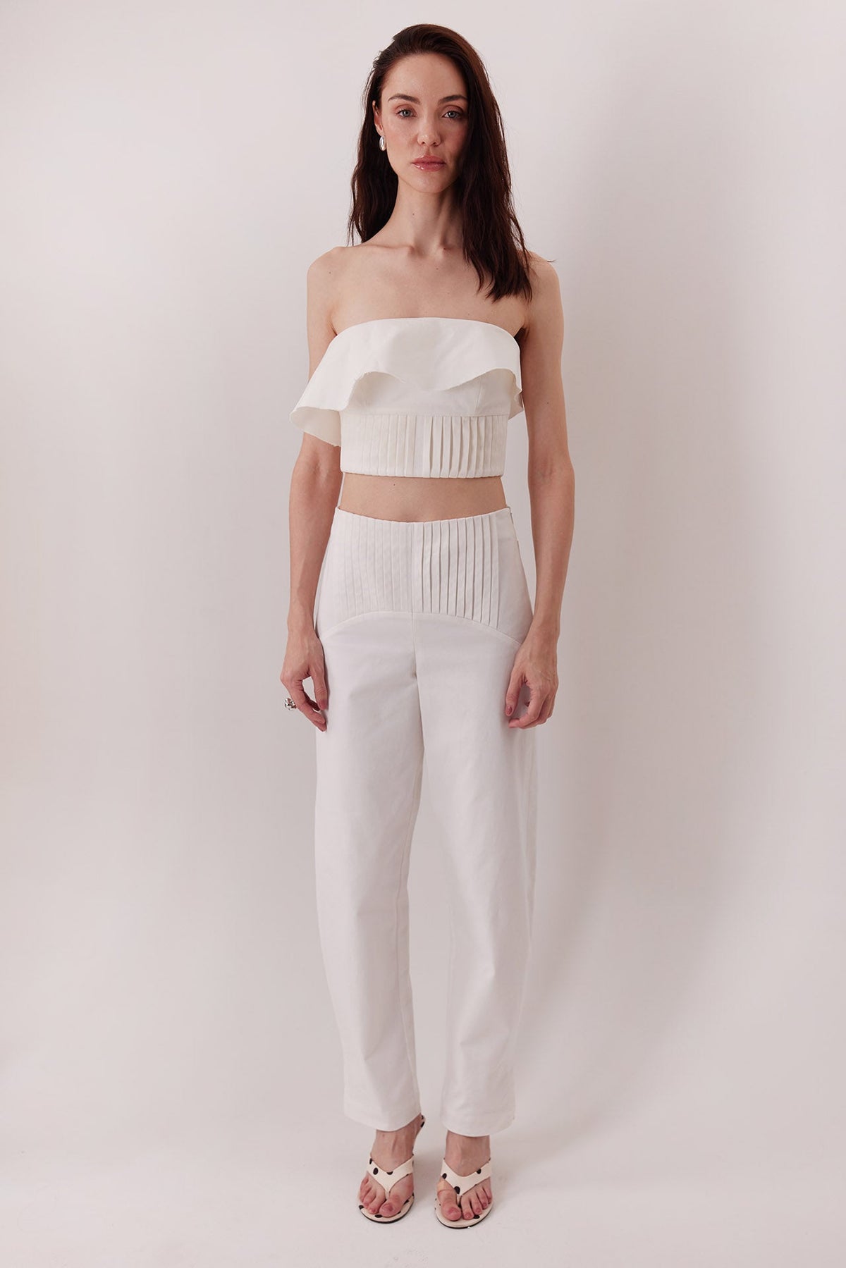 Pantalón Gemma ivory con Top Gemma — Sanna, colección The Gentlewoman