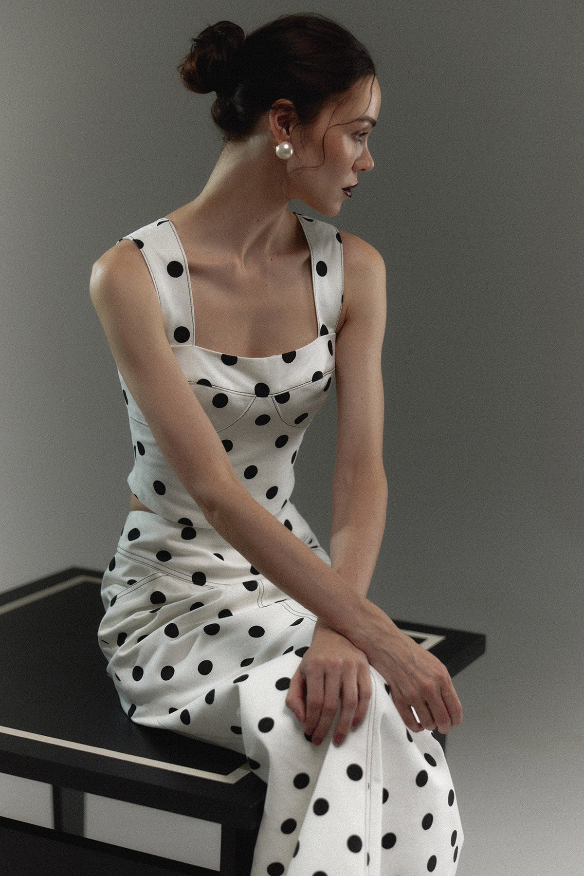 Top Ponti en polka dots — campaña The Gentlewoman, Sanna